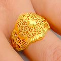 Captivating Regal Mesh 22k Gold Ring