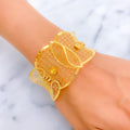 Stylish Grandiose 21K Gold Mesh Bangle Bracelet