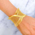 Impressive Bold 21K Gold Meshed Bangle Bracelet