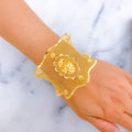Captivating Regal 21K Gold Glam Bangle Bracelet