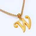 W 22k Gold Letter Pendant