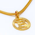 B 22k Gold Letter Pendant