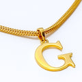 G 22k Gold Letter Pendant