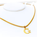 G 22k Gold Letter Pendant