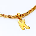 K 22k Gold Letter Pendant