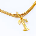 T 22k Gold Letter Pendant