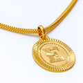 E 22k Gold Letter Pendant