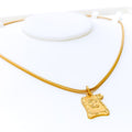 C 22k Gold Letter Pendant