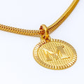 M 22k Gold Letter Pendant