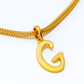 G 22k Gold Letter Pendant