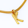 K 22k Gold Letter Pendant