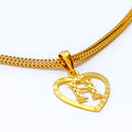 H 22k Gold Letter Pendant