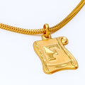 F 22k Gold Letter Pendant