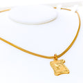 F 22k Gold Letter Pendant