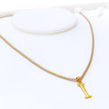 I 22k Gold Letter Pendant