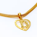 D 22k Gold Letter Pendant