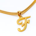 F 22k Gold Letter Pendant