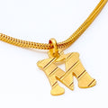 M 22k Gold Letter Pendant