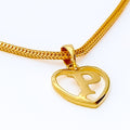 P 22k Gold Letter Pendant