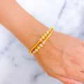 Stylish Brilliant 22k Gold Bangle Bracelet