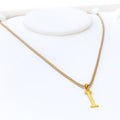 I 22k Gold Letter Pendant