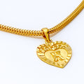 H 22k Gold Letter Pendant