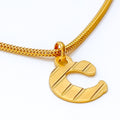 C 22k Gold Letter Pendant