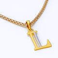 L 22k Gold Letter Pendant