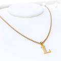 L 22k Gold Letter Pendant