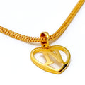 N 22k Gold Letter Pendant