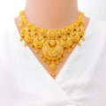 22k-gold-royal-shimmering-floral-crescent-necklace-set