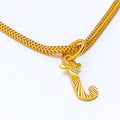 T 22k Gold Letter Pendant