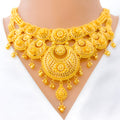 22k-gold-royal-shimmering-floral-crescent-necklace-set