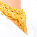 22k-gold-royal-shimmering-floral-crescent-necklace-set