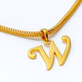 W 22k Gold Letter Pendant