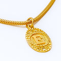 E 22k Gold Letter Pendant