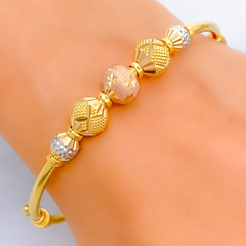 Ethereal Lovely 22k Gold Bangle Bracelet