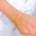 Delicate Poised 22k Gold Bangle Bracelet