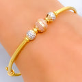 Delicate Poised 22k Gold Bangle Bracelet