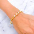 Delicate Poised 22k Gold Bangle Bracelet