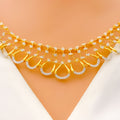 Bright Open Drop Diamond + 18k Gold Necklace Set 