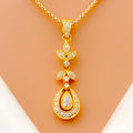 diamond-classy-leaf-adorned-diamond-pendant-set