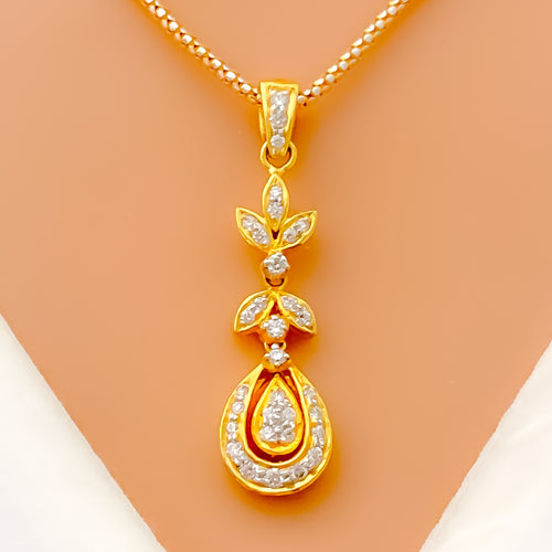 diamond-classy-leaf-adorned-diamond-pendant-set