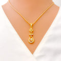 diamond-classy-leaf-adorned-diamond-pendant-set