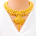 Regal Sophisticated 22k Gold Paisley Necklace Set