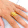 Distinct Leaf 22k Gold Ring