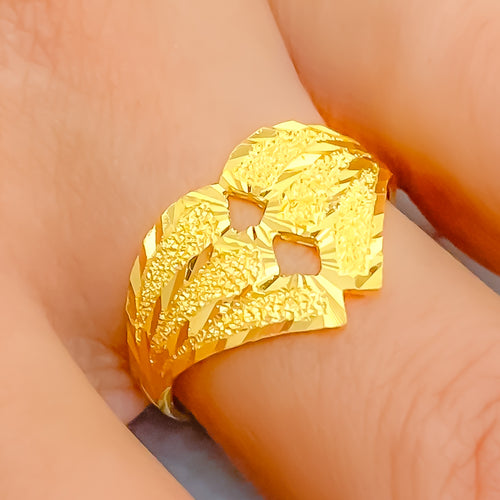 Petite Blush 22k Gold Ring
