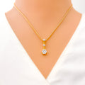 fascinating-floral-diamond-18k-gold-pendant-set