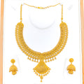 Regal Sophisticated 22k Gold Paisley Necklace Set