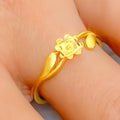 Delicate Flower 22k Gold Ring